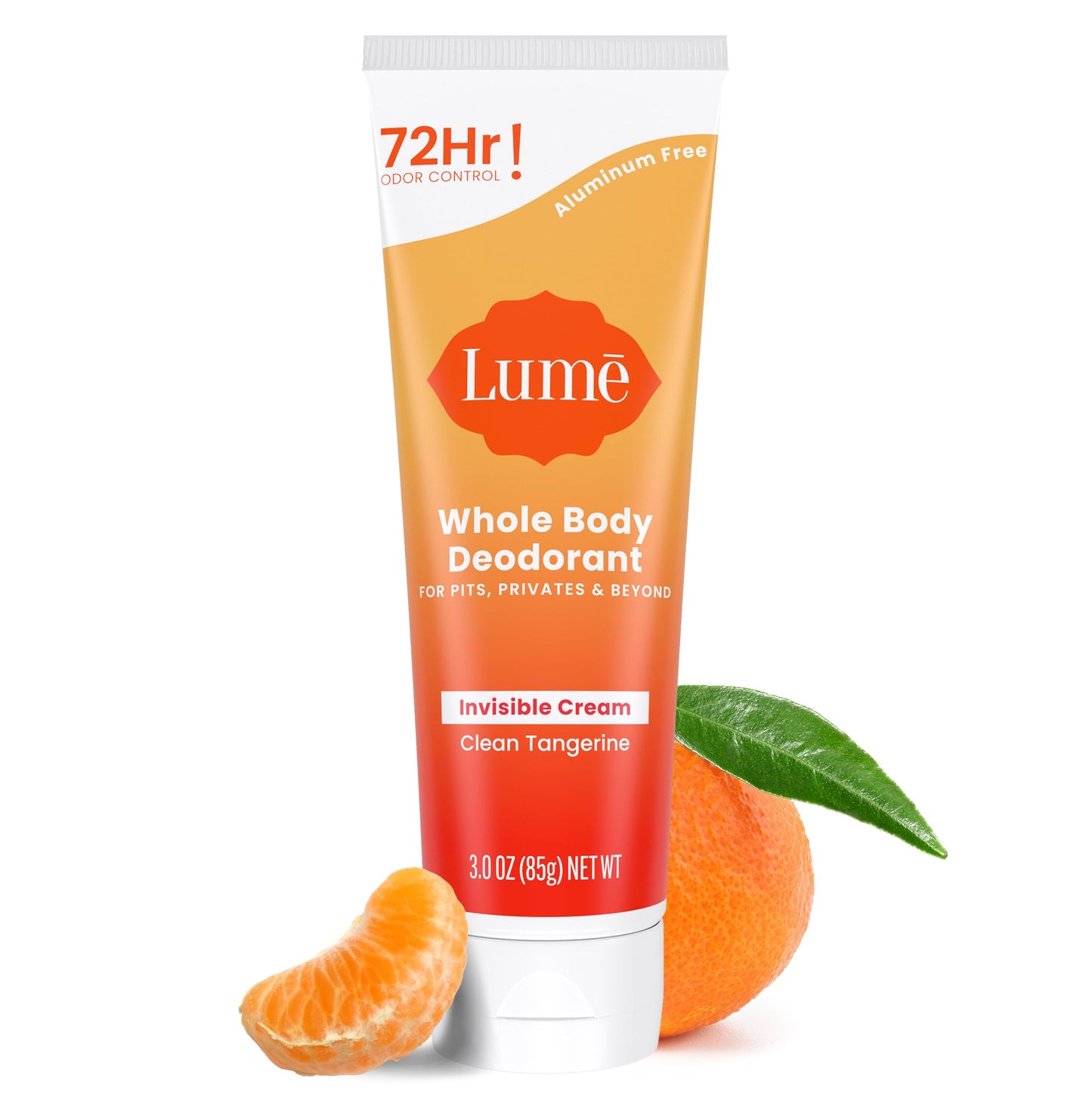 Lume Whole Body Deodorant - Invisible Cream Tube - 72 Hour Odor Control - Aluminum Free, Baking Soda Free, Skin Safe - 3.0 ounce (Toasted Coconut)