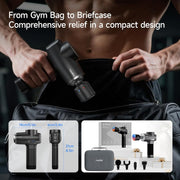 Percussion Massage Gun Deep Tissue with Heat and Cold, Portable Handheld Muscle Massager, Percussion Back Body Masajeador 12mm Amptitude for Athletes, Runner, Gifts for Men Women