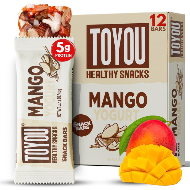 ToYou Chewy Fruit and Nut Bars - Healthy Protein Snacks | Coconut Mocha - 1.41 Ounce (Pack of 12) | Soft Chewy, Vegan, Fiber-packed Granola Bars for Adults and Kids, Made with Natural Ingredients