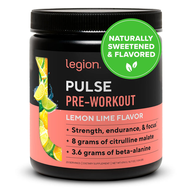 LEGION Pulse Pre Workout - All Natural Nitric Oxide Preworkout Drink to Boost Energy, Creatine Free, Naturally Sweetened, Beta Alanine, Citrulline, Alpha GPC (Tropical Punch)