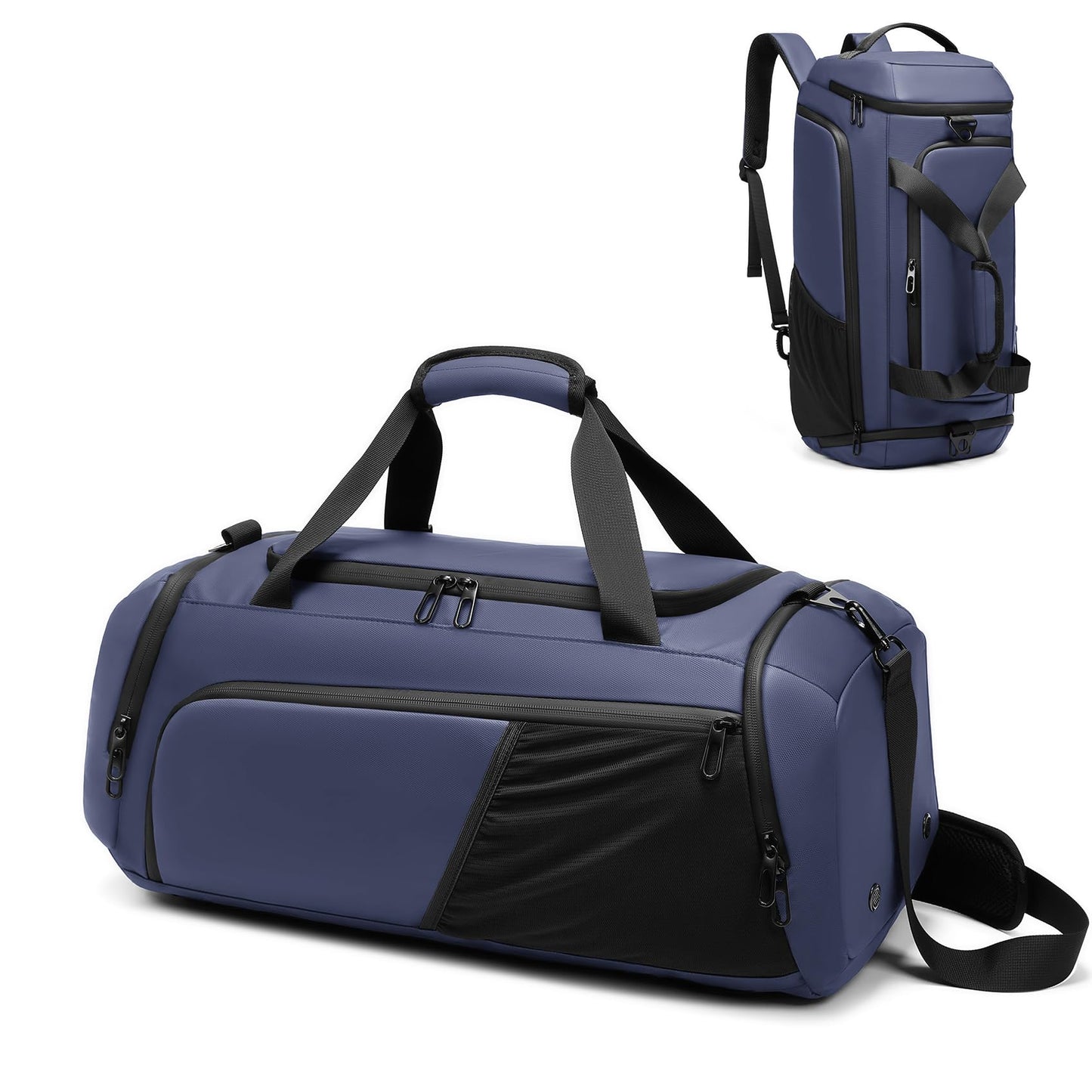 Gym bag for Men with Shoes Compartment - 40L Duffle Bag for Travel with Wet Pocket,3 in 1 Waterproof Sports Bags and Gym Backpack with Water Bottle Holder