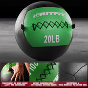 RitFit Medicine Ball / weight ball / Soft Medicine Ball / Wall Medicine Ball / Soft Wall Ball / Wall Ball set/ Medicine Balls for Exercise and Conditioning Workouts, Fitness Gym Equipment for Core Training and Cross Training (5/10/15/20/25/30 lbs)