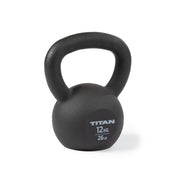 Titan Fitness Cast Iron Kettlebell, Single Piece Casting, KG and LB Markings, Full Body Workout