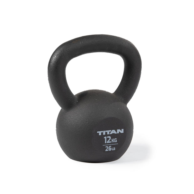 Titan Fitness Cast Iron Kettlebell, Single Piece Casting, KG and LB Markings, Full Body Workout