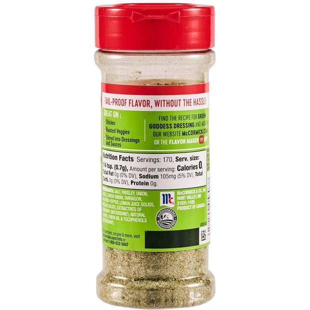 McCormick Perfect Pinch Seasoning, Spicy Italian, For Adding Italian Flavor with a Kick to Pizza, Pasta, Dressings & Sauces, 3.88 oz