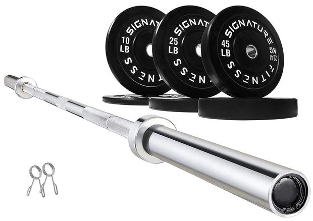 Olympic Bumper Plates Set, 2" Weight Plates for Strength Training & Weightlifting