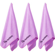 Microfiber Gym Towels Bigger Size Super Soft for Exercise Fitness, Sports, Workout, 380-GSM 15-Inch x 31-Inch Quick-Drying Towels (3 Pack, Grey+Blue+Purple)