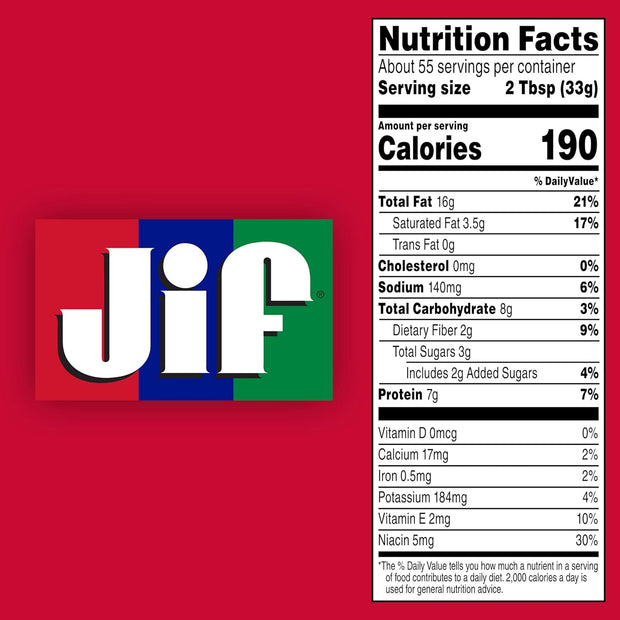 Jif Creamy Peanut Butter, 4 Pounds (Pack of 2)