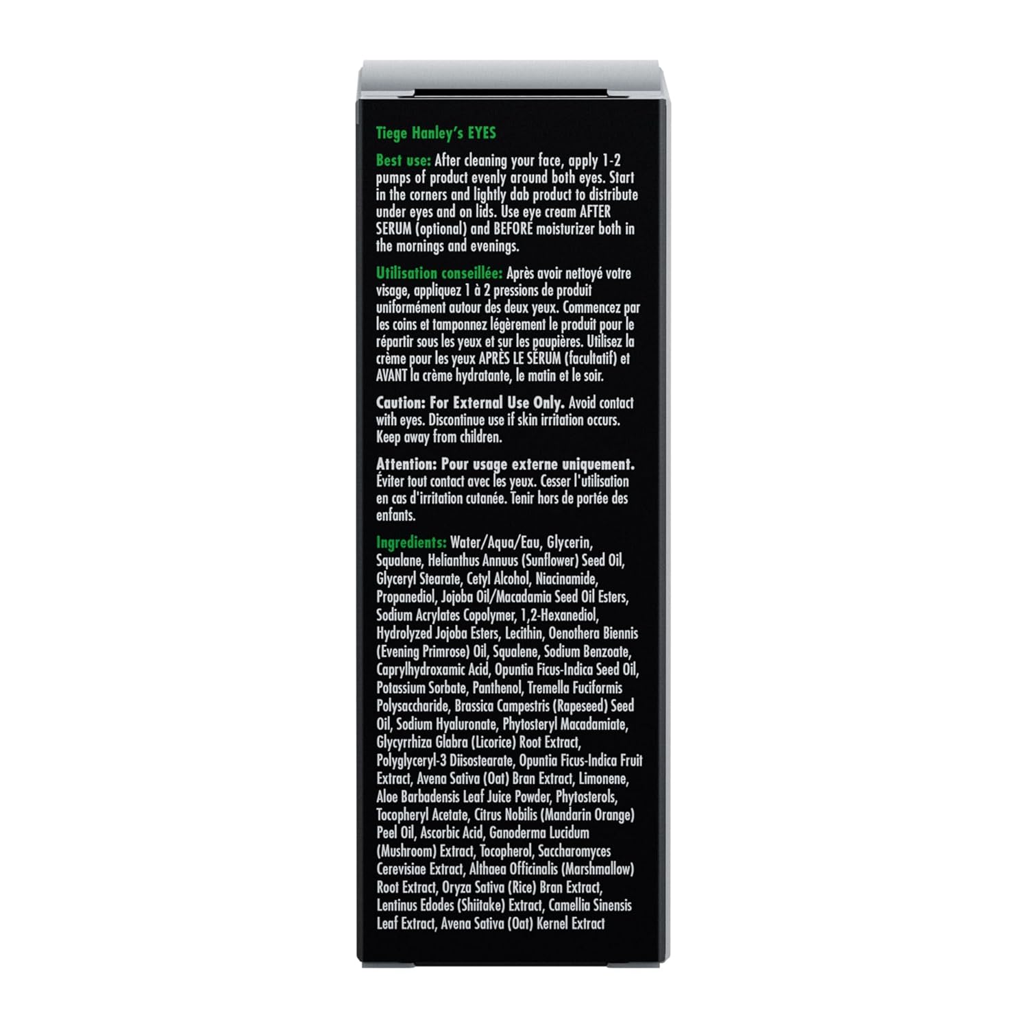 Tiege Hanley Eye Cream for Men | Reduces Dark Circles, Bags under Eyes, Puffiness & Crow’s Feet – Anti-Aging Under Eye Treatment, 0.5 oz
