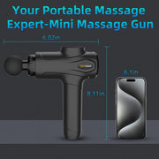 YANRAN Deep Tissue Massage Gun Portable, Percussion Massage Gun with 7 Levels & 6 Massage Heads, Electric Massager for Muscles Pain Relief, Gifts for Men Women Athletes for Sports and Relaxation