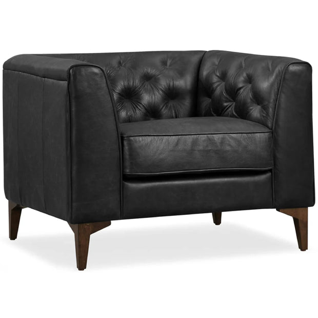 POLY & BARK Essex Sofa in Full-Grain Pure-Aniline Italian Tanned Leather in Cognac Tan