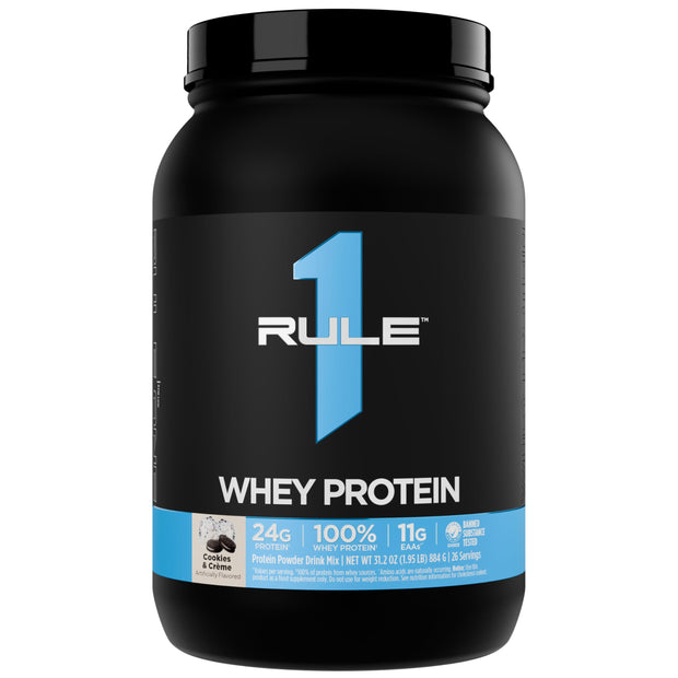 Rule 1 Whey Protein – 24g Fast-Acting Protein from All-Whey Sources with Naturally Occurring EAAs & BCAAs for Workout Recovery or Anytime Use (5 Pounds*, Vanilla Ice Cream)