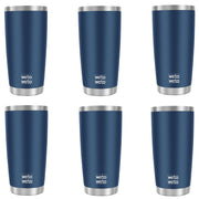 WETOWETO 20oz Tumbler, Stainless Steel Vacuum Insulated Coffee Travel Mug, Double Wall Powder Coated Insulated Coffee Mug Travel Mug with Lid Thermal Cup for Outdoor (Navy Blue, 1 Pack)