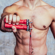 WOD Nation Attack Speed Jump Rope : Adjustable Jumping Ropes : Unique Two Cable Skipping Workout System : One Thick and One Light 11 Foot Cable : Perfect for Double Unders : Men and Women