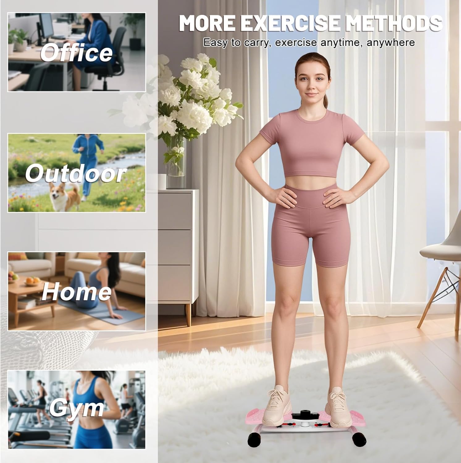 Waist Twisting Machine, Ab Twister Board for Exercise, Noiseless Exercise Waist Twister for Home Gym Equipment, 330 lbs Capacity | Track Time, Reps, Calories with Digital Display