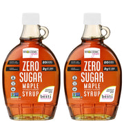 Wholesome Yum Zero Sugar Maple Syrup (Keto Maple Syrup) With Monk Fruit & Allulose - Natural Sugar Free Pancake Syrup - Non GMO, Low Carb, Gluten Free, Vegan, No Aftertaste (12 fl oz)