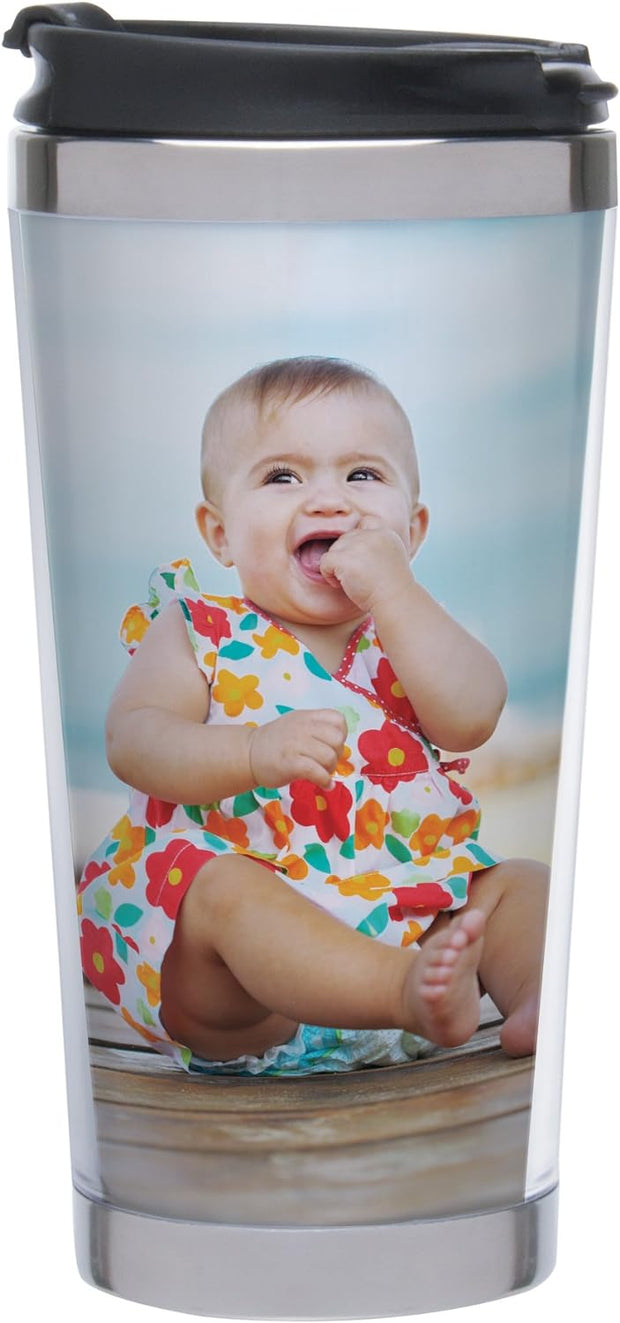 Thermo-Temp Photo Stainless Steel Travel Tumbler - Create Your Own