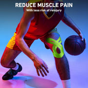 PreCut Kinesiology Tape for Knees, 12 PCS Waterproof KTQUICK Knee Tape for Knee Pain Relief Pre Cut, Original Cotton Athletic Knee Tape, Waterproof & Hypoallergenic Latex-Free for Sports (Black)