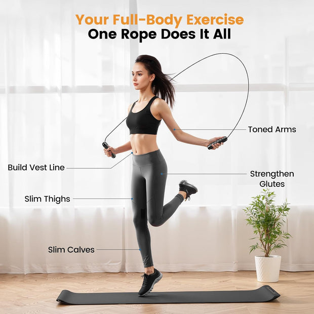 Jump Rope,Tangle-Free Rapid Speed Jump Rope with Ball Bearings for Men,Women and Kids,Adjustable Steel Skipping Rope with Ergonomic Foam Handles,A Ideal Equipment and Accessories for Workout,Fitness,Exercise,Home Gym,Slim Body