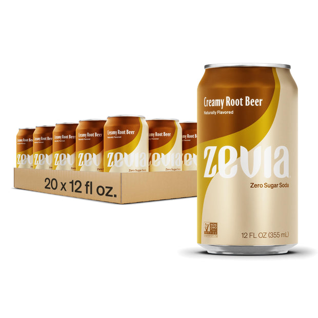 Zevia Zero Calorie Soda, Nostalgic Variety Pack, 12 Fl Oz (Pack of 20)