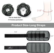Sportneer Adjustable Ankle Weights for Women and Men 7 lbs/Pair Adjustable Leg Weights with Secure Straps, Strength Training Weighted for Yoga, Walking, Running, Aerobics, Gym, Physical Therapy