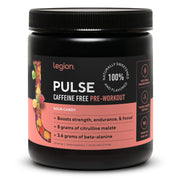 LEGION Pulse Pre Workout Supplement - All Natural Nitric Oxide Preworkout Drink to Boost Energy, Creatine Free, Naturally Sweetened, Beta Alanine, Citrulline, Alpha GPC (Caffeine Free Blue Razz)