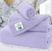 VOOVA & MOVAS Bathroom Hand Towels Set of 4, Large 18"x28" - 100% Cotton | Quick Dry | Light Weight | Thick | Soft | Absorption, Luxury Hand Towels for Showering, Hot Pink Bathroom Decor