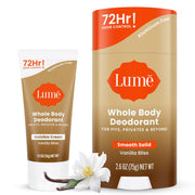 Lume Whole Body Deodorant - Invisible Cream Mini + Solid Stick Bundle - 72 Hour Odor Control - Aluminum & Baking Soda Free, Skin Loving (Lavender Sage)