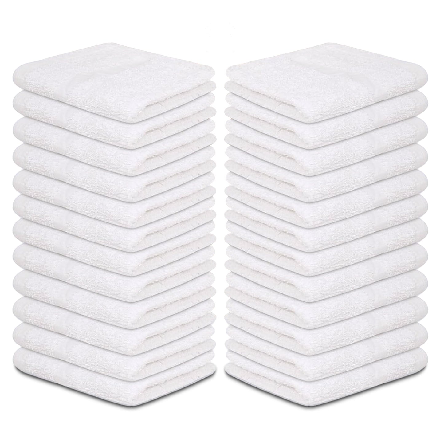 ZUPERIA White Bath Towels Bulk - 20 x 40 Inches, 100% Cotton Economy Light Weight Towels for Commercial Use - Quick Dry, Ultra-Soft, and Absorbent Bulk Towels (12 Pack)