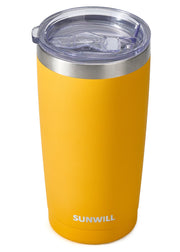 SUNWILL Travel Coffee Tumbler 20 oz, Insulated Mug with Lid, Stainless Steel Cup for Outdoor, Powder Coated Navy
