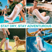 Waterproof Leg Cast Cover for Showering, Reusable Shower Sleeve for Lower Leg After Surgery, Watertight Non-Slip Adult Fracture Protector Bag, Water Proof Medical Covers for Calf/Ankle/Wound/Bandages