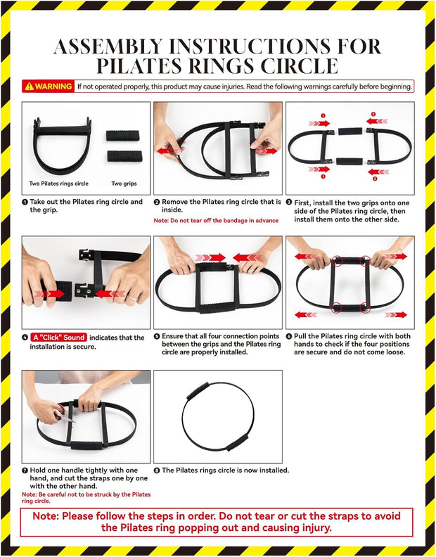 Pilates Ring Fitness Circle, 13.5" Magic Circle Ring for Women, Flexible Resistance Exercise Equipment for Toning Thighs, Legs, Arms & Core