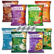Quest Protein Chips Variety Pack – 8-Flavors + 4 MIMM MInts | High Protein 18-20g Per Bag | Keto Snacks, Baked, Crunchy, Gluten Free, and Low Calorie Snacks | Bundled by Mix It Up Munchies | Healthy Gift Snack Box Variety Pack