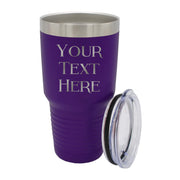 My Personal Memories Customized Personalized Stainless Steel Travel Tumbler with Lid - Engraved Double-Wall Vacuum Insulated for Him, Her Your Custom Text (20 oz, Black)