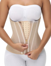 SHAPSHE Waist Trainer for Women Tummy Control Workout Waist Cincher Corset Shapewear Postpartum Body Shaper with Zipper Hook