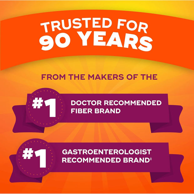 Metamucil Fiber Gummies for Adults, No Sugar Added Orange Flavor, 5g Prebiotic Plant Based Fiber Supplement Blend, 120 Count