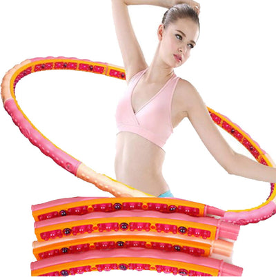 Weighted Fitness Hoop – 1.6kg (3.5lb) Cushioned Exercise Ring for Waist & Core Training, Soft EVA Foam Padding, Detachable 8-Section Design, Home Workout Equipment Made in Korea