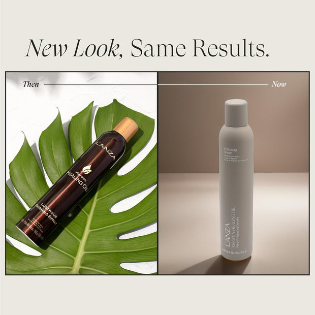 L'ANZA Keratin Healing Oil Lustrous Finishing Spray, Hair Spray Boosts Shine & Volume, Long Lasting Hold, Anti Frizz Finish & Thermal Protectant Mist, Cruetly Free Styling, New Bottle (10.6 Fl Oz)