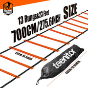 Teenitor Agility Ladder Speed Ladder Training Ladder for Soccer, Speed, Football Fitness Feet Training Carry Bag Agility Training Equipment 13 rungs, 23 feet