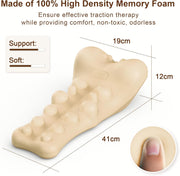 Neck and Shoulder Relaxer with Upper Back Massage Point, Cervical Traction Device Neck Stretcher for TMJ Pain Relief and Cervical Spine Alignment Chiropractic Pillow (Grey)