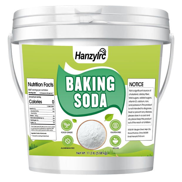 11.2 lb Baking Soda Powder Bulk, Food Grade, 100% Pure Sodium Bicarbonate Powder, Can Neutralize Acidic Ingredients, Used for Bread, Cookies and Other Baked Goods, Also Can Clean and Deodorize