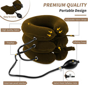 Neck Stretcher, Cervical Traction Device, Neck Traction Device, Neck Pain Relief, Adjustable Inflatable Neck Brace & Neck Stretcher Cervical Traction, Neck Decompression Home Use (Purple)