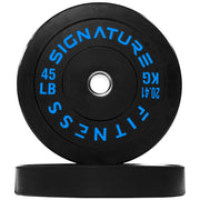 Olympic Barbell 2-Inch Rubber Bumper Plate Weight Set for Strength Training, Multiple Options