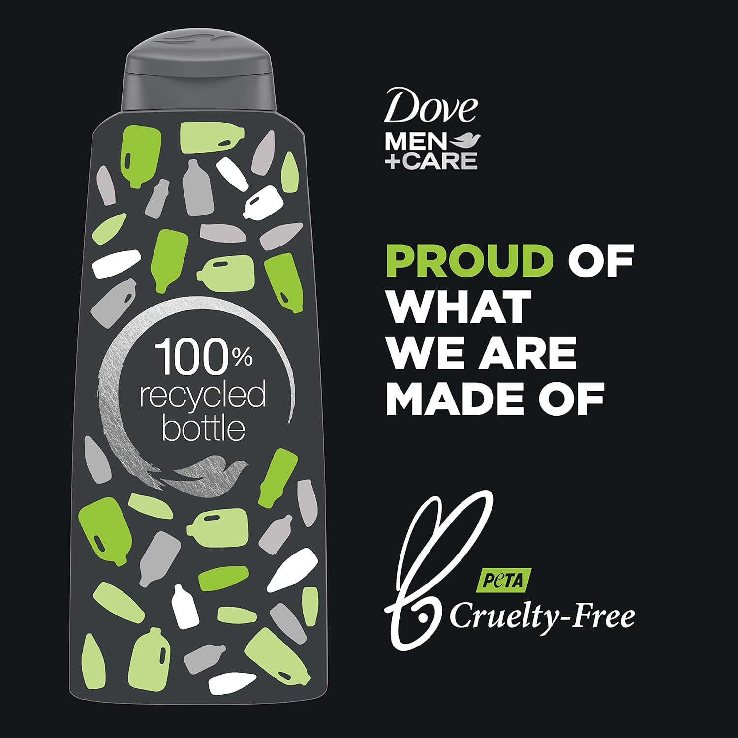 DOVE MEN + CARE 2 in 1 Shampoo and Conditioner For Healthy-Looking Hair Lime + Cedarwood Naturally Derived Plant Based Cleansers 20.4 oz 3 Count