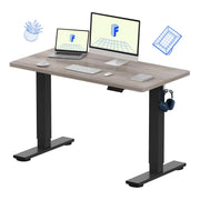 FLEXISPOT EN1 Whole-Piece Standing Desk, 48 x 24 Inches Height Adjustable Desk Stand up Desk Home Office Table for Computer Laptop (White Frame + Maple Desktop)