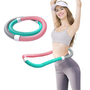 Weighted Soft Hula Circle for Adults - 3.3lb Foldable Fitness Hoop, Portable Home Gym Adults Body Waist Slimming Exercise Equipment