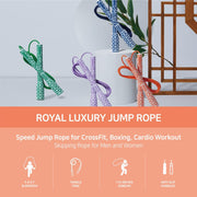 Skipping Jump Rope for Fitness Workout - Light Weight, Adjustable, Tangle Free, Excellent line control for Cardio Boxing, CrossFit, Training Exercise All Ages and Gender ( Special Luxury, KA-220, Made in Korea)