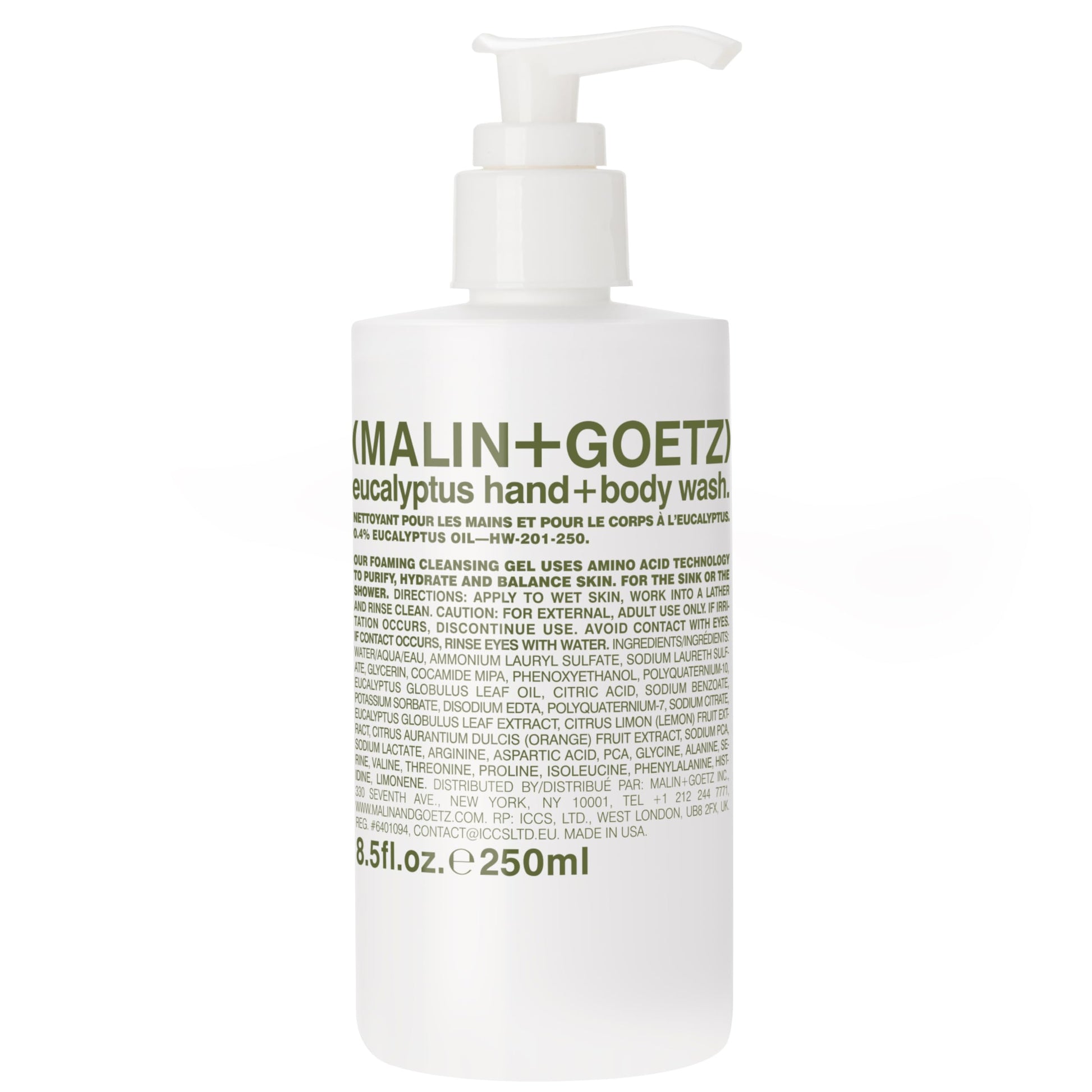 MALIN+GOETZ Hand + Body Wash – natural hydrating soap, cleansing and purifying for all skin types, prevents stripping or irritation on sensitive skin. Cruelty-free. Beauty Care