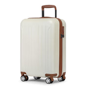 KYME Suitcase Hardshell With Double Spinner Wheels, PC+ABS TSA Lock Travel Luggage (Pink, 2Pcs Set(20"/24"))