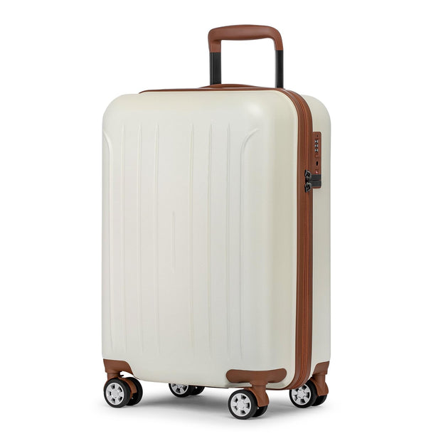 KYME Suitcase Hardshell With Double Spinner Wheels, PC+ABS TSA Lock Travel Luggage (Pink, 2Pcs Set(20"/24"))